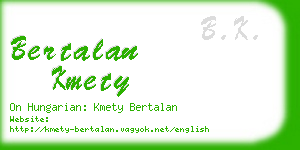 bertalan kmety business card